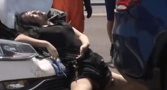 Woman crushed in traffic accident in china involving two luxury cars Photo 0001 Video Thumb