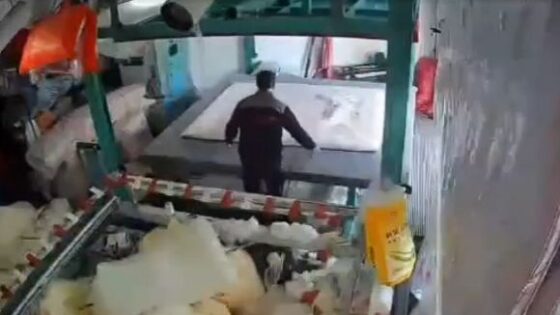 Worker is completely flattened to death by machinery Photo 0001 Video Thumb