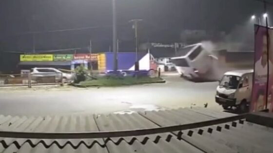 2 trucks crash killing 1 man who was walking peacefully Photo 0001 Video Thumb