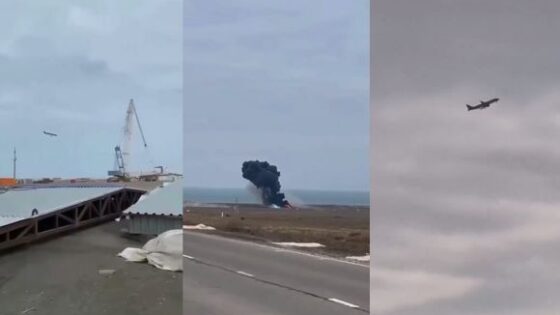 Azerbaijan airlines plane crashes near aktau airport in kazakhstan Photo 0001 Video Thumb