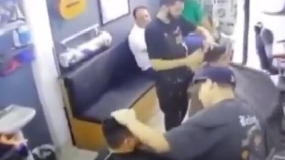 Hitman kills a man inside a barbershop in mexico and everything is captured through the lens of a camera Photo 0001 Video Thumb