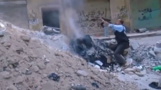 Man takes friendly shot in the face during rebel war that overthrew assads regime Photo 0001 Video Thumb