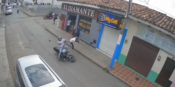 Woman hit by motorcyclist at high speed and flies through the air all captured on camera Photo 0001 Video Thumb