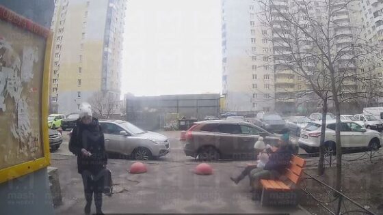 Man jumps from building in suicide and falls in front of child sitting on public bench Photo 0001 Video Thumb