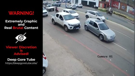 Security camera footage captures chain-reaction crash involving a motorcyclist on Avenida Ceara in Rio Branco Brazil Photo 0001 Video Thumb