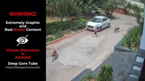 Boy attacked by stray dogs before man rushes in to save him in Lucknow India Photo 0001 Video Thumb