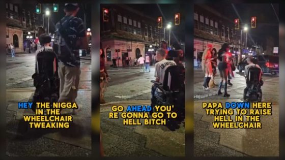 Man punches wheelchair user during street confrontation in Tampa Florida United States Photo 0001 Video Thumb