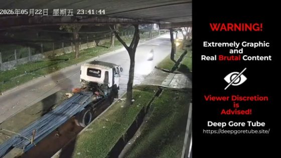 Female motorcyclist killed after being run over by container truck in Cikarang Indonesia Photo 0001 Video Thumb